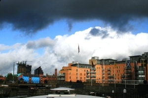 Storm at Clarence Dock